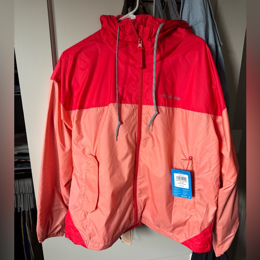 Fleece lined windproof rain jacket
